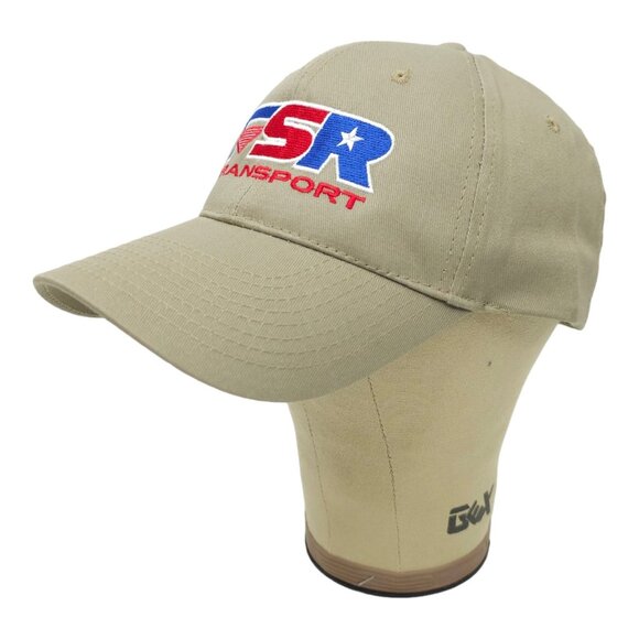 FSR Transport Beige Khaki Adjustable Strapback Cap Trucker Baseball Hat Cotton - Picture 2 of 13